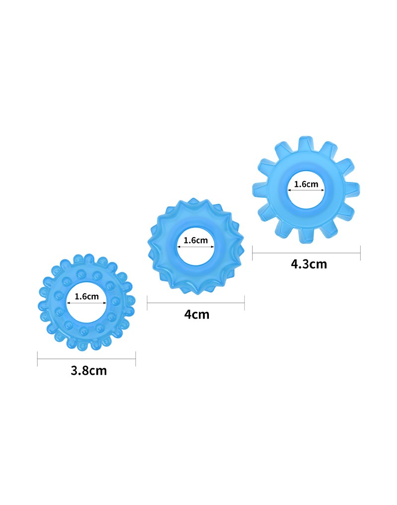 Lumino Play Cock Ring Set of 3 - Glow in the Dark - Image 4