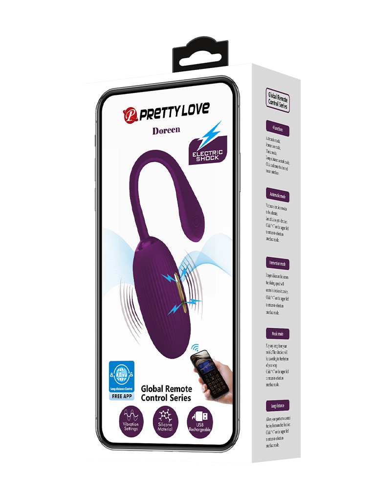 Doreen Wearable Electric Shock Vibrator with App Control Purple - Image 2