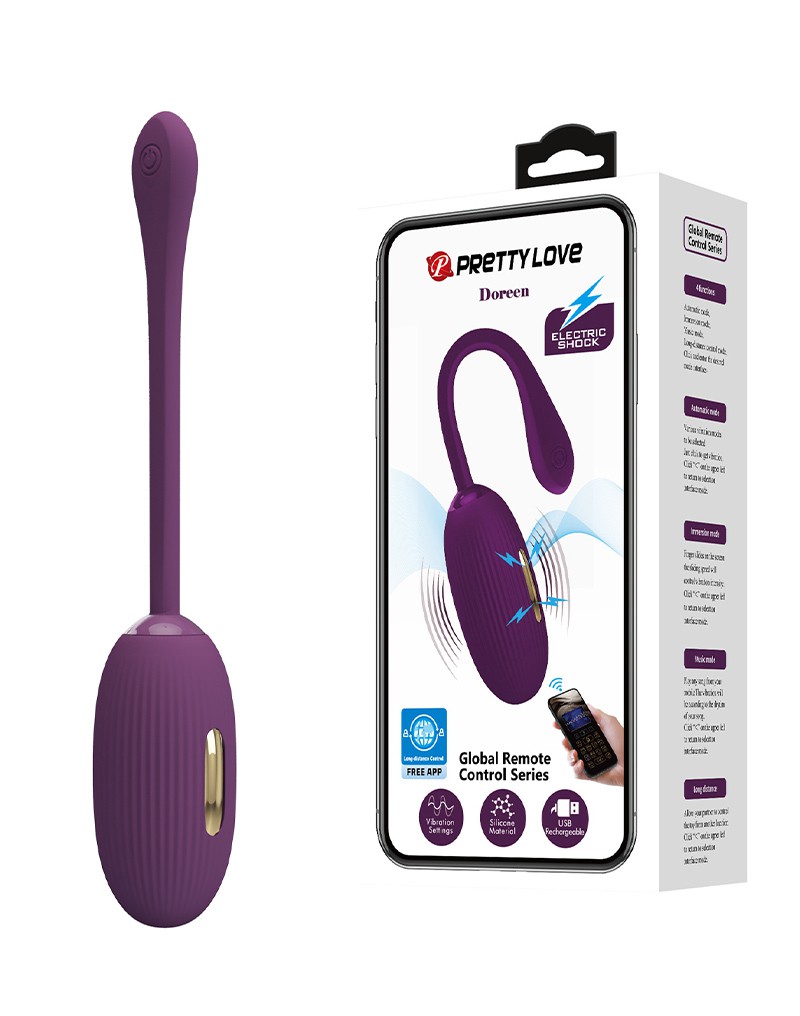 Doreen Wearable Electric Shock Vibrator with App Control Purple - Image 7