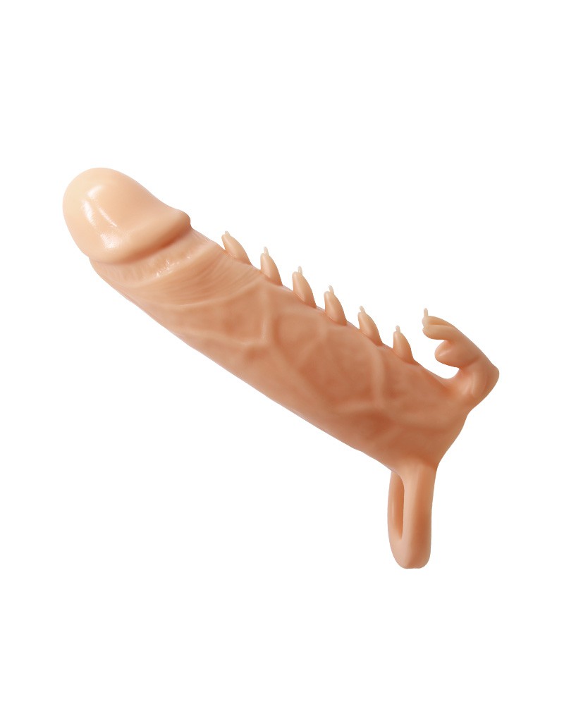 Emmitt - Penis Sleeve with Ribbed Design - Nude
