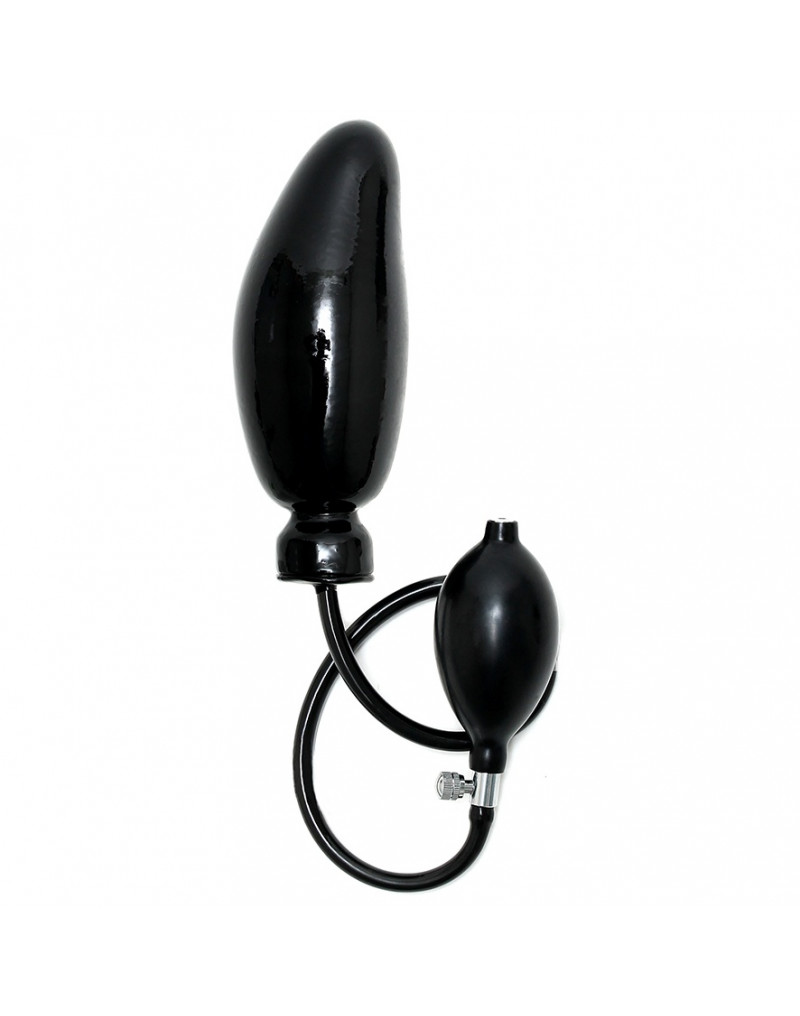 Inflatable Dildo with Massive Core and Pump - Black - Image 2