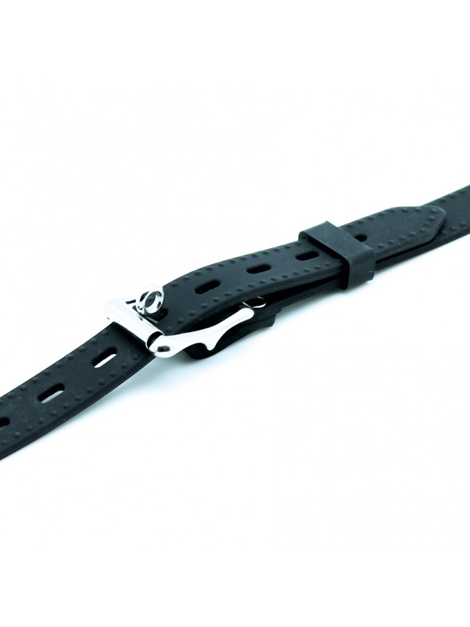 Mouth Gag with Penis (Ø 40 mm) - Black & Silver - Image 3