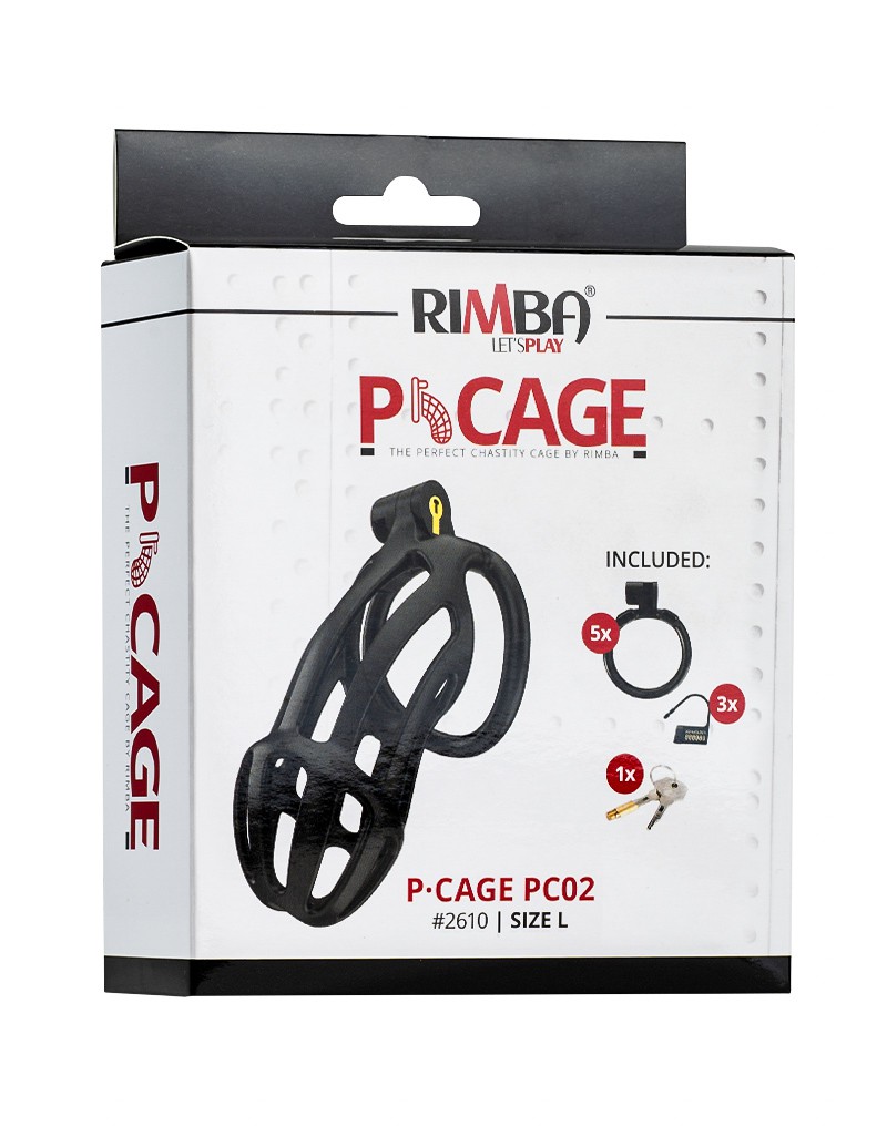 P-Cage PC02 - Penis Cage Size L - Black - Image 3