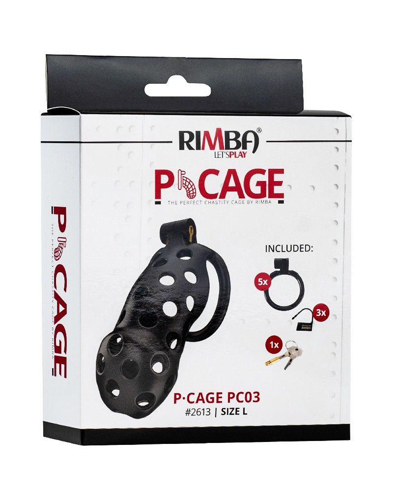 P-Cage PC03 - Penis Cage Size L - Black
