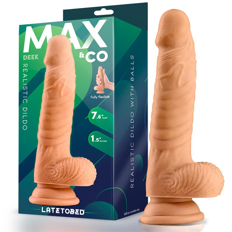 Deek Realistic Dildo with Testivles 7.6" Flesh