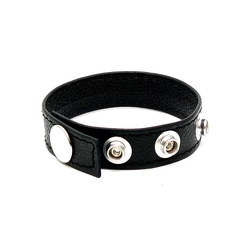 BONDAGE PLAY Leather Penis Ring Adjustable