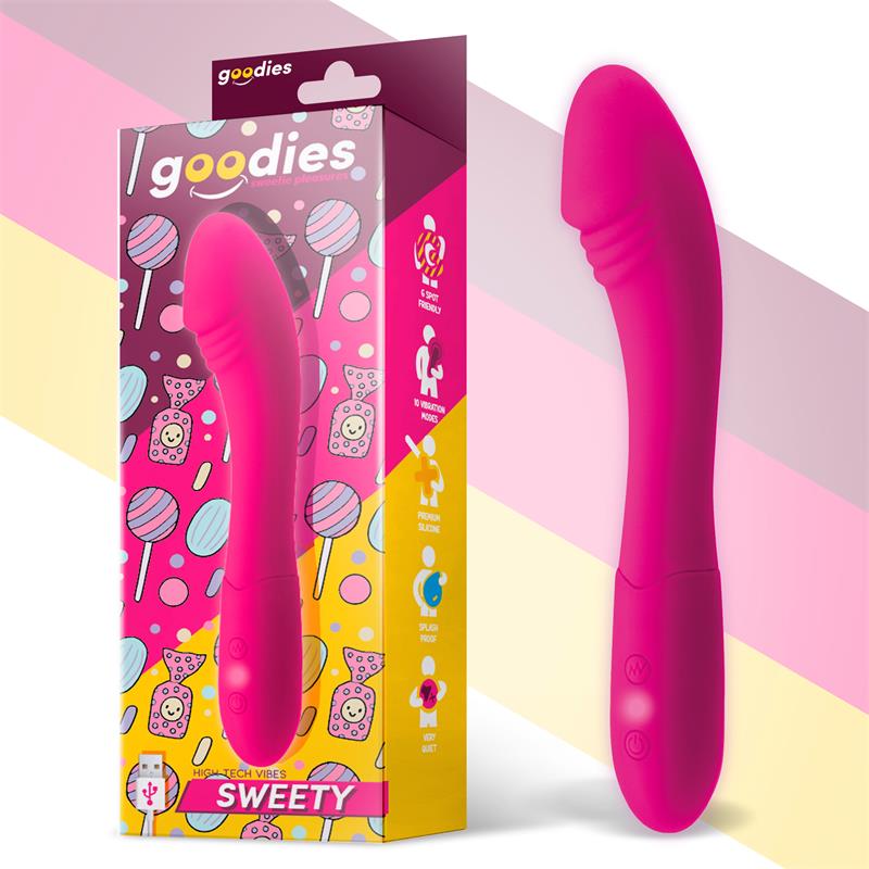 Δονητής Sweety G-Spot Vibe USB από σιλικόνη σε φούξια χρώμα
