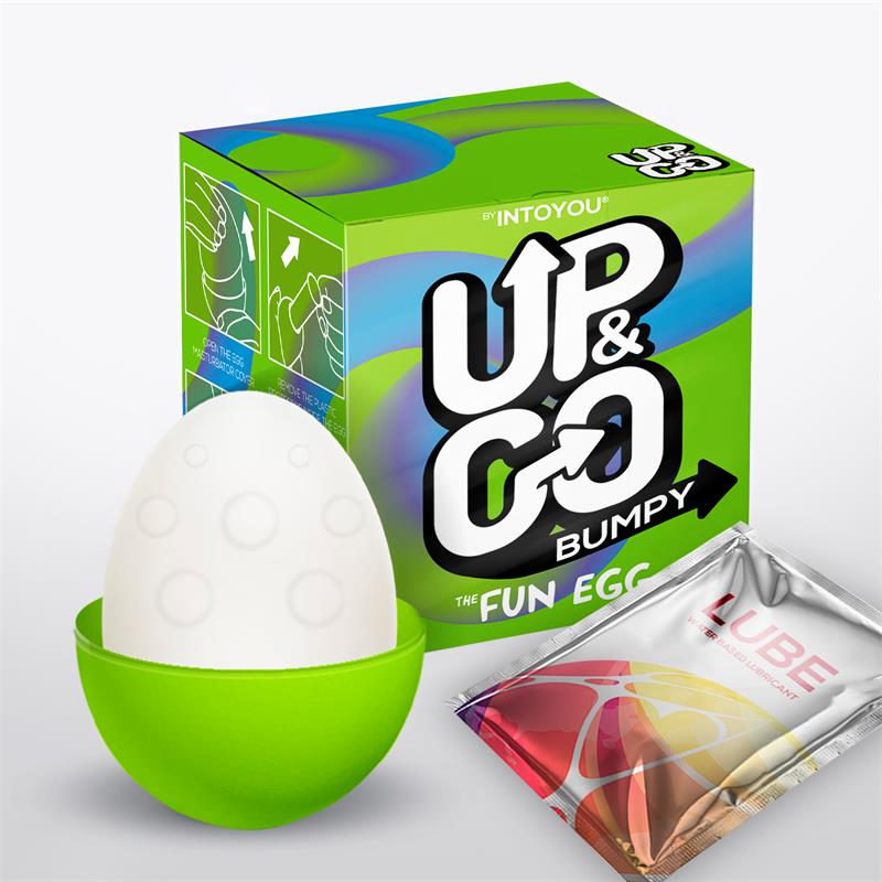 UP&GO Bumpy Masturbator Egg Elastic Green