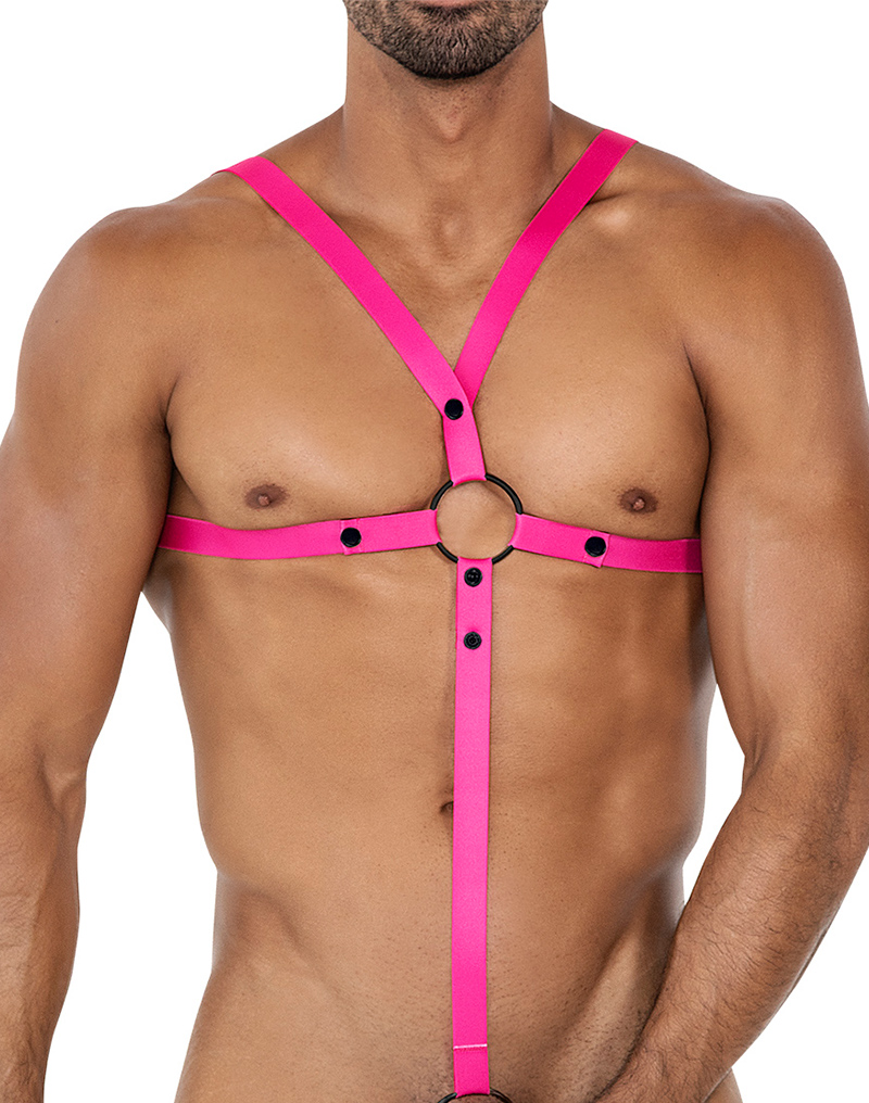 C-Ring Crossed Harness - pink