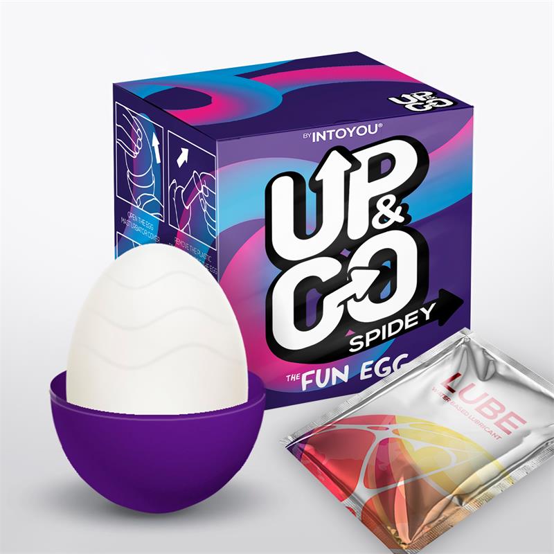 UP&GO Spidey Masturbator Egg Elastic Purple