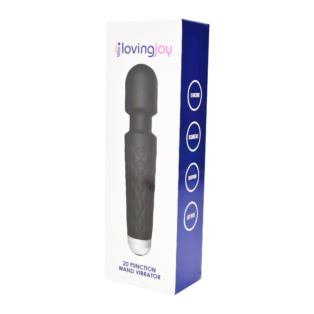 Loving Joy 20 Function Wand Vibrator Black - Image 5