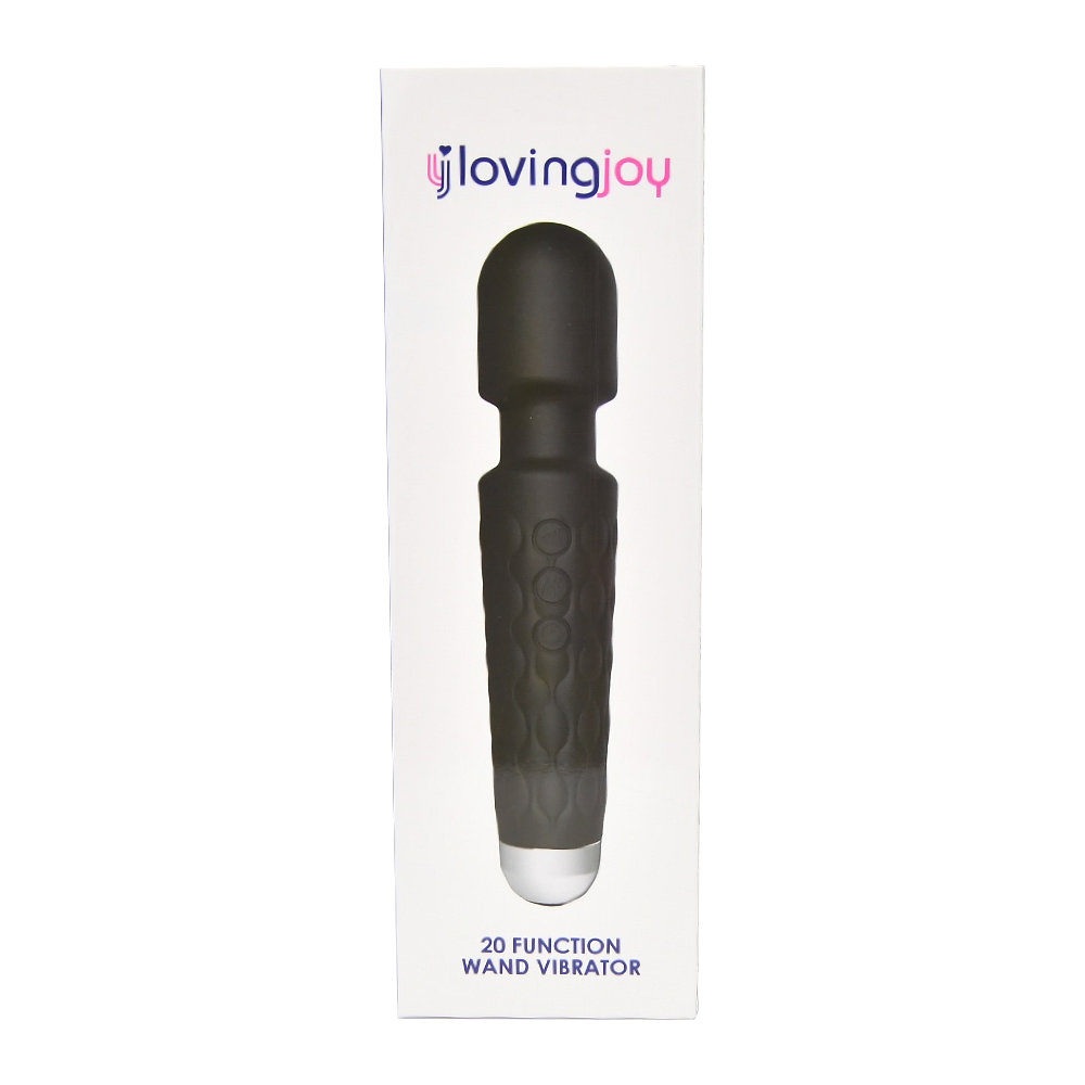 Loving Joy 20 Function Wand Vibrator Black - Image 4