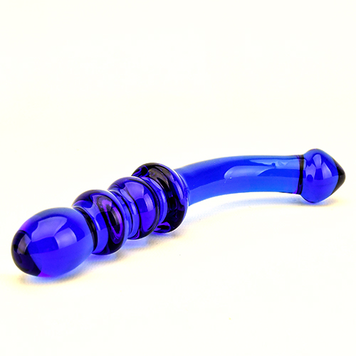 Spectrum Ribbed G-Spot Glass Dildo - Image 2